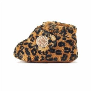 Bixbee Leopard Print Baby Ugg Slippers
